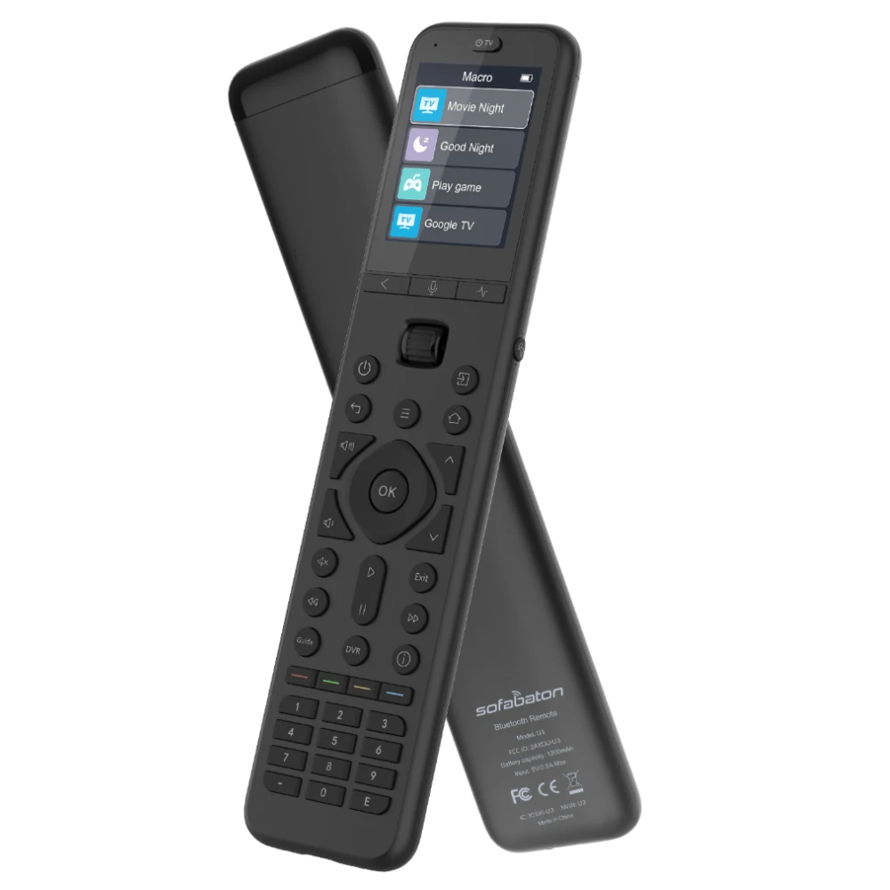 SofaBaton U3 Universal Remote Control,Air Mouse,With IR,BT,RF,Smart Remote All in One With Customize Button And Google Assistant