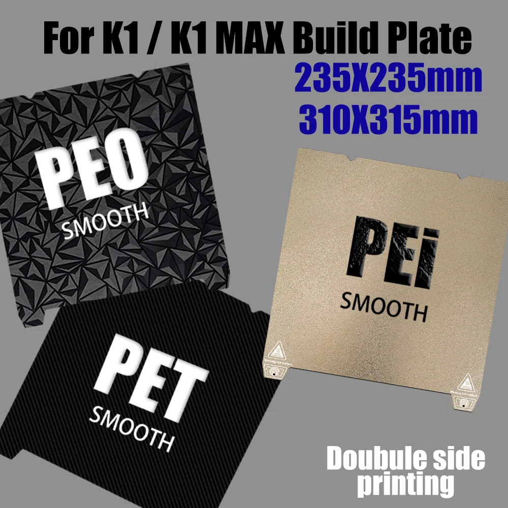 For Creality K1 / K1 MAX Build Plate 310X315mm PEI Build plate 235X235mm For Ender 3 v3 se / Ender 3 S1 PRO / Ender-5 S1