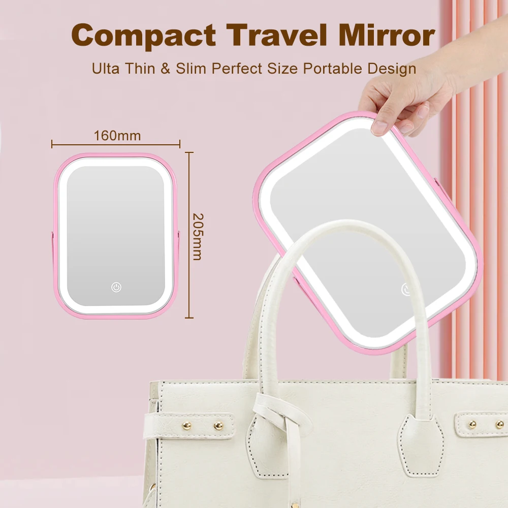 กระจกแต่งหน้าพร้อมไฟ - กระจกแต่งหน้ามีไฟ LED, กระจกแต่งหน้าขนาดใหญ่พร้อมไฟ, หน้าจอสัมผัสพร้อมไฟ 3 สี, ไฟม่า