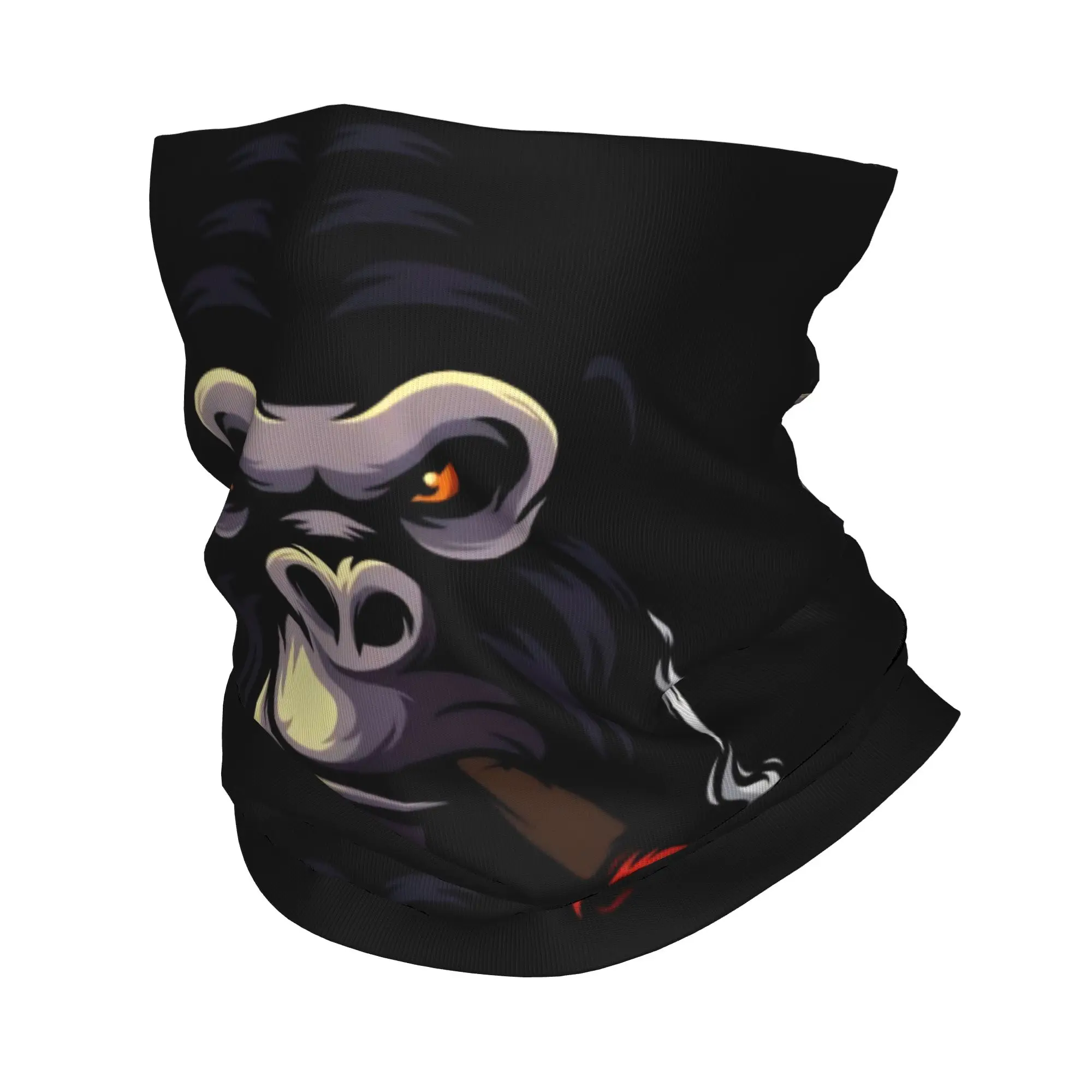 Monkey Smoking Bandana Neck Gaiter Windproof Face Scarf Cover Women Men  Headband Tube Balaclava