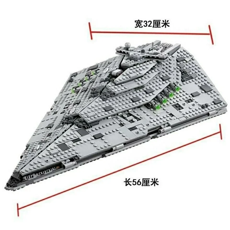 HOT TOY Star Compatible 75190 First Order Star Destroyer War Costruzion DIY  Model Building Blocks Bricks Christmas Gift