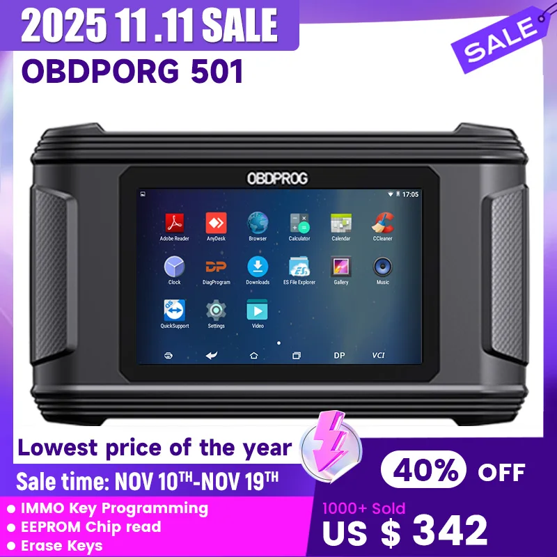 

OBDPROG 501 IMMO Key Programming EEPROM Chip Read Erase Key Immobilizer Pin Code for Car Diagnostic Tool