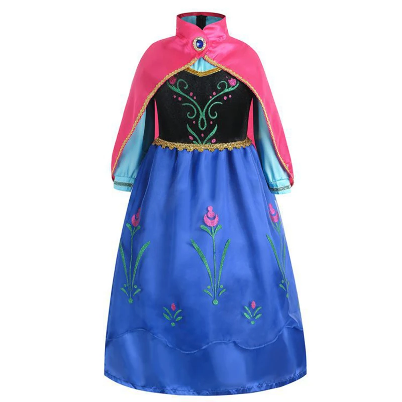 Disney Princess Dress for Kids Girl Rapunzel Anna Elsa Costume Children Frozen Dress for Girls Cosplay Halloween Party Dresses