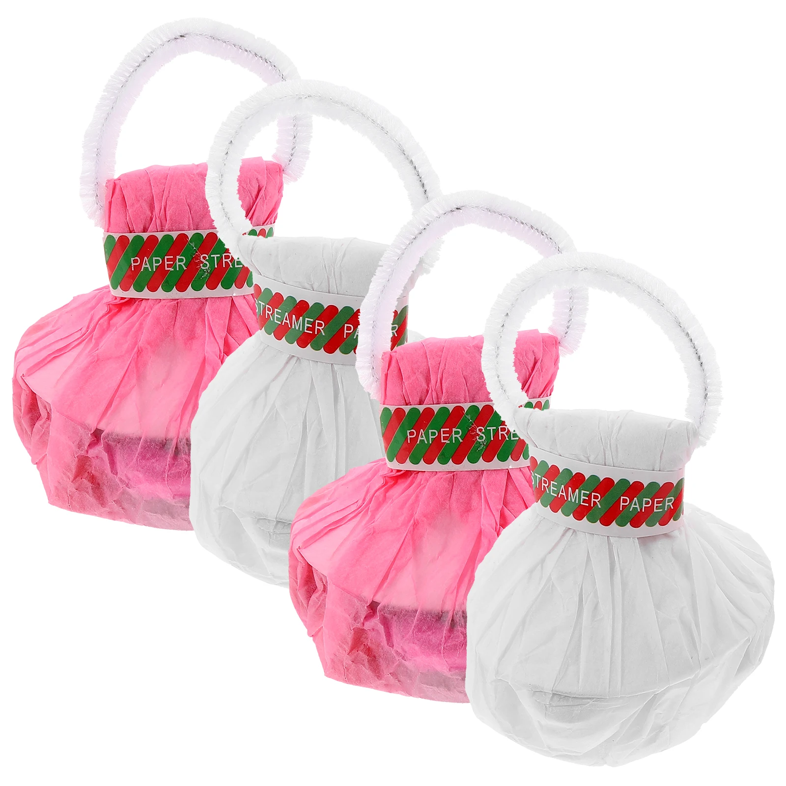 

4 Pcs Wedding Decorations Ribbon Props Throw Streamers Hand Confetti Graduation