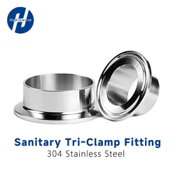 Sanitary 304 SS Tri Clamp Weld Ferrule Mirror Polished Butt Weld Tube OD 12.7mm-219mm Pipe Fitting for Food Brewing Pharma