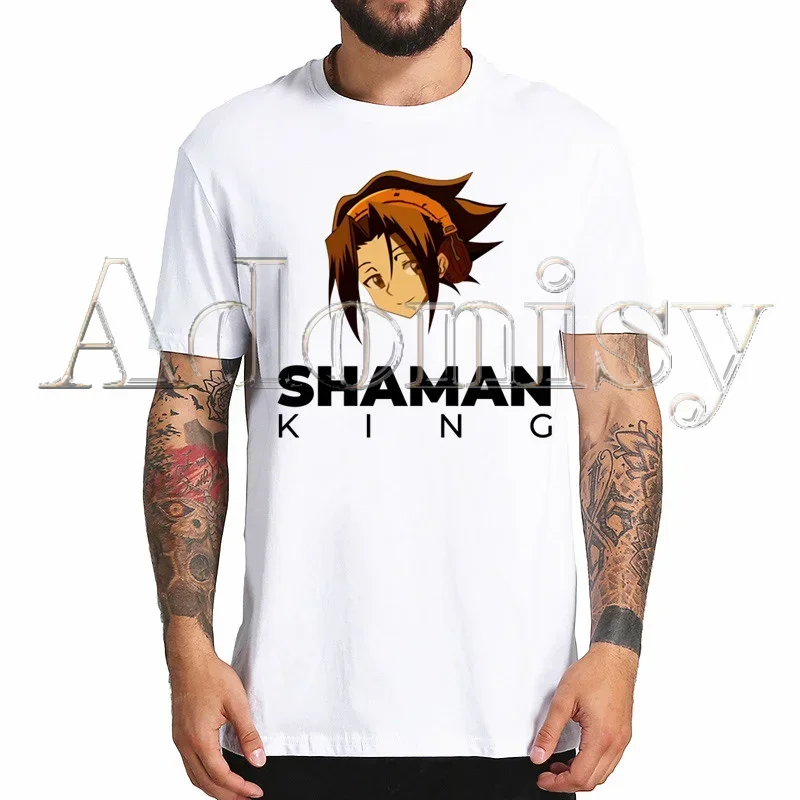 T-shirt unisexe à manches courtes pour hommes, T-shirt décontracté, Anime japonais, Shaman, King, YChaînes Asakura, Amidamaru, Harajuku, Imprimé