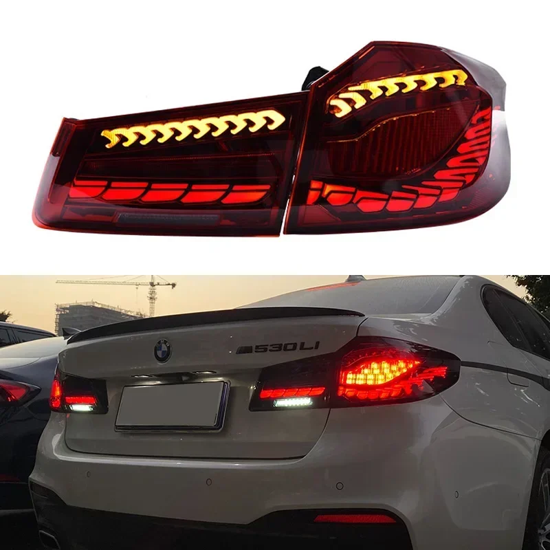 

Светодиодные задние фонари для BMW G30 G38 F90 M5 2016-2020: задний противотуманный фонарь, стоп-сигнал, задний ход, последовательный указатель поворота, индикатор заднего хода