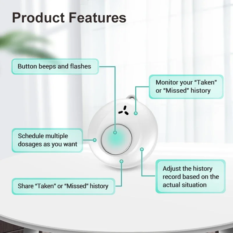 ChoiceMMed MyMed-Reminder Smart & Portable Medication Reminder Device Easily Convert a Pillbox or Pill Vial to a Smart Pill Box