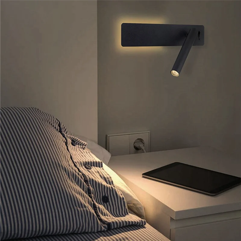 Modern Wall Sconce Bedside Lamp Home Living Room Decor Reading Indoor Lighting Led Bedroom Corridor Night Light FixtureA