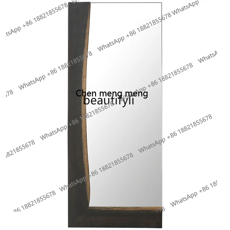 

Modern Minimalist Creative Designer Model Solid Wood Nordic Style Oak Bedroom Floor Mirror Dressing Mirror