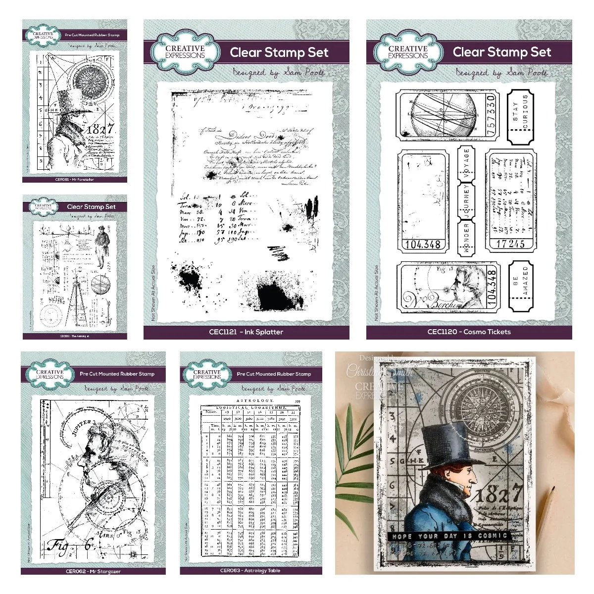 

New Silicone Stamps Mr Stargazer Foreteller Cling Stamp Cosmo Tickets Clear Stamps DIY Reusable Embossing Make Scrapbooking Card