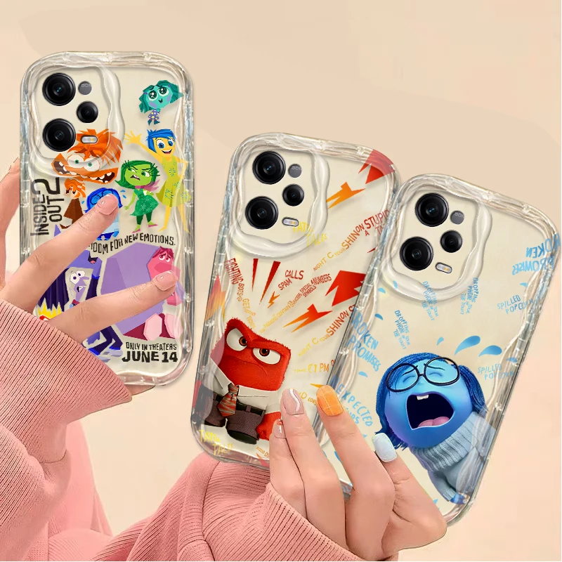 Disney Inside Out 2 Wave Case For Xiaomi Redmi Note 13 12 Pro Plus 4G 5G 12S 11S 11 10 10S 9 9S Redmi 14C 13C 12C A3 Back Cover