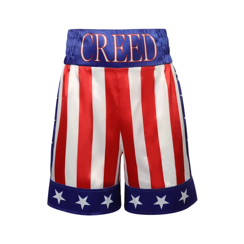 Adonis Creed Cosplay Boxing Shorts Men Costume Movie Creed III Roleplay Fantasia Male Disguise Fancy Dress Role Playing Fashion