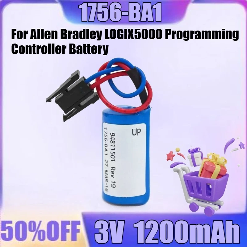 

New 1756-BA2 A-B L61 PLC /1756-BA1 For Allen Bradley LOGIX5000 Programming Controller Battery