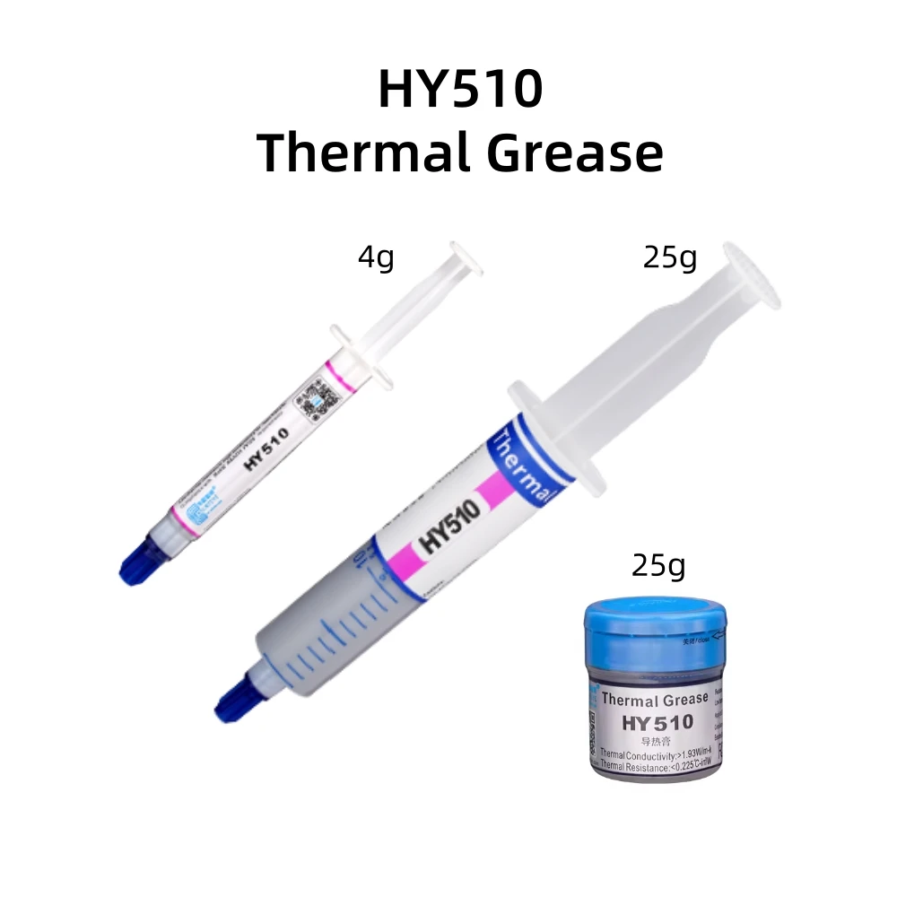 HY510 Thermal Conductivity: 1.93W/m-k Heatsink Paste Silicone Grease Compound Non-Conductive Suitable for PC CPU GPU PS5 Laptop