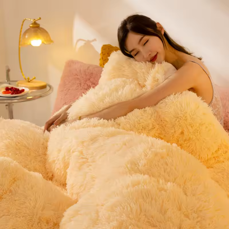 두꺼운 플란넬 양털 이불