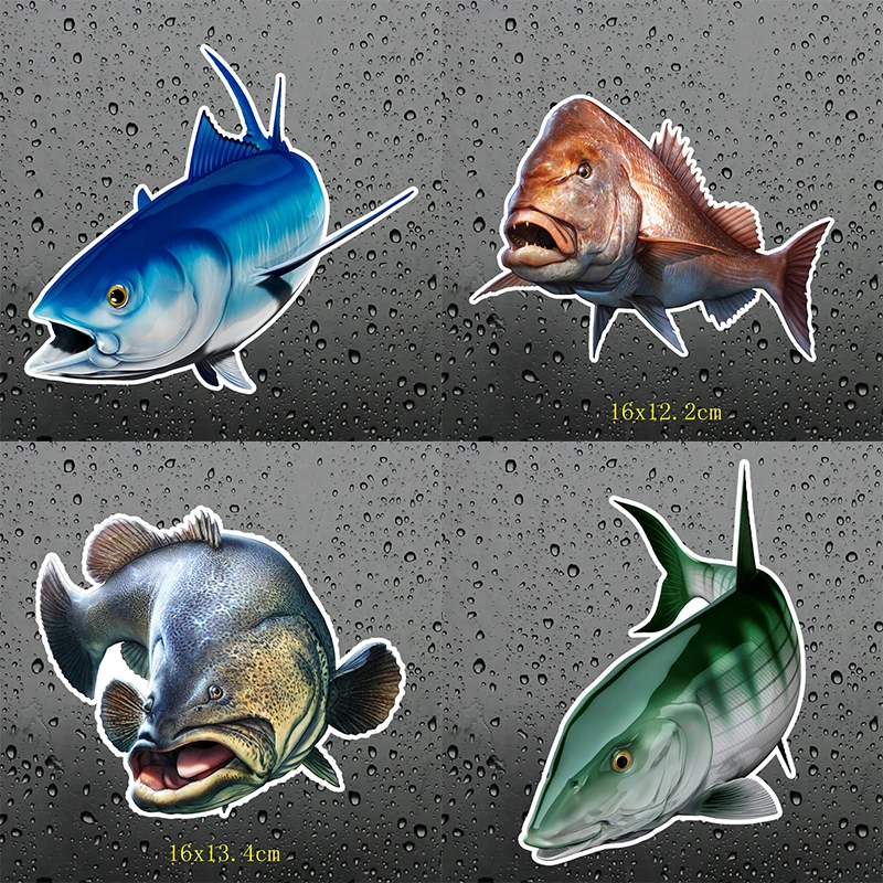 Three Ratels FTC-912 Bluefin Tuna Fish Fishing Car Stickers Auto Decals 3d  Styling Motorcycle  Decal Accessories