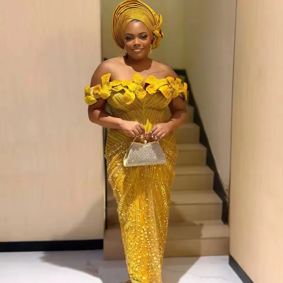 gorgeous-yellow-sequin-off-shoulder-floral-applique-mermaid-evening-gown-women-formal-occasion-dresses-oversize-long-prom-party