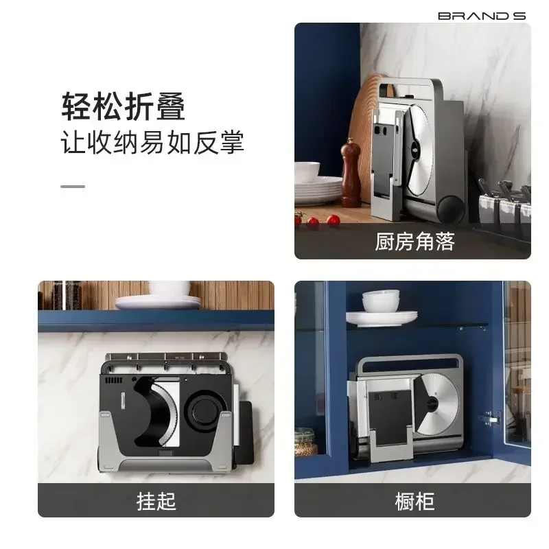 قطاعة اللحوم 304 من الفولاذ المقاوم للصدأ قطاعة لفائف الضأن المنزلية الصغيرة التجارية القابلة للطي خبز كهربائي خاص