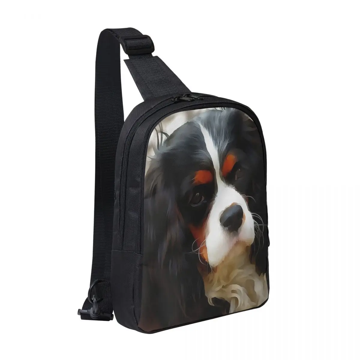 

Cavalier King Charles Spaniel Dog Chest Bag Men Sling Crossbody Backpack Chest Bag Travel Hiking Daypack Shoulder Bag
