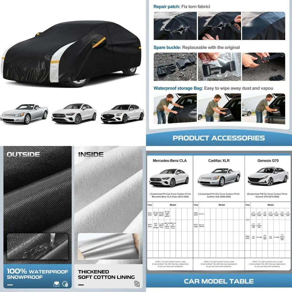 

Автомобильный чехол на заказ для роскошных седанов — водонепроницаемая всепогодная защита, полностью внешний чехол для транспортных средств