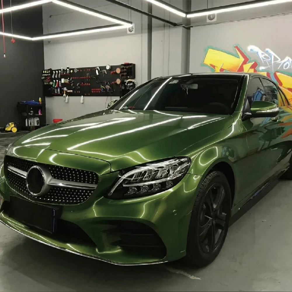 

Автомобильная наклейка, металлическая краска, мамба, зеленая автомобильная упаковка, виниловая пленка, меняющая цвет, пленка для домашних животных, без пузырьков, наклейки из ПВХ, автомобильные аксессуары