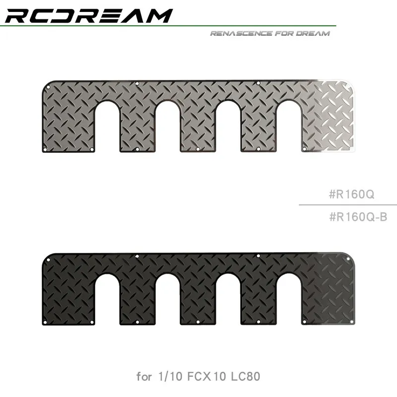 RCDream 1/10 FCX10 LC80 Front Roof Rack Stainless Steel Skid Plate Guard for RC Crawler Upgrade Parts