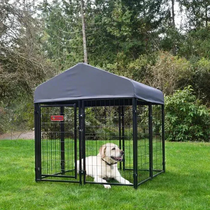 4x4x4.3 ft Heavy Duty Dog Kennel Villa House Animal Camping Cage Fence