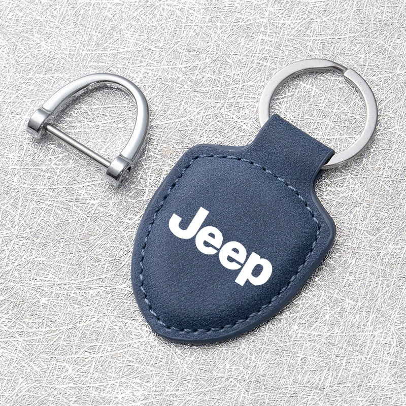 Nuovo Portachiavi Auto In Pelle Anello Per Jeep Renegade Wrangler JL JK Gladiator Grand Liberty Cherokee Compass Portachiavi Accessori