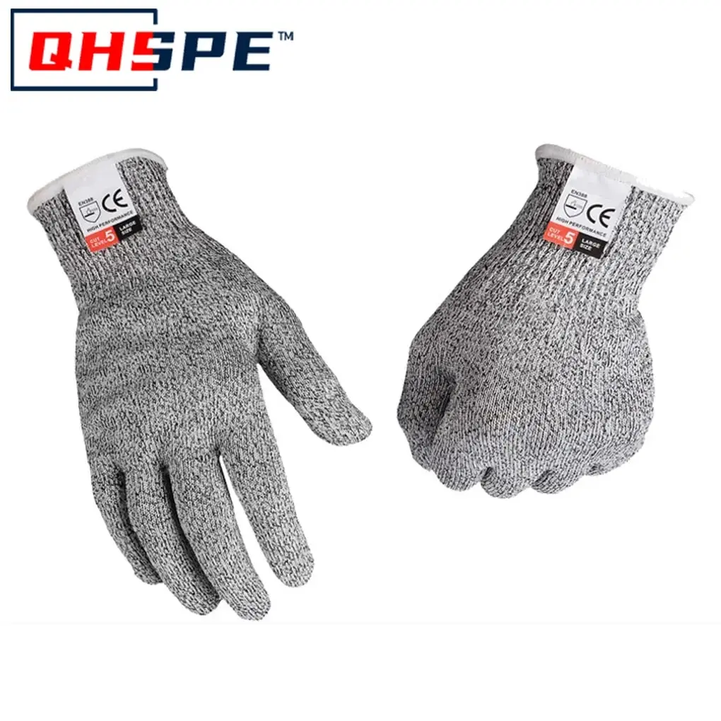 10 Paar Schnittschutzhandschuhe der Güteklasse 5, Küche, HPPE, kratzfestes Glasschneiden, schützt Gärtner sicher