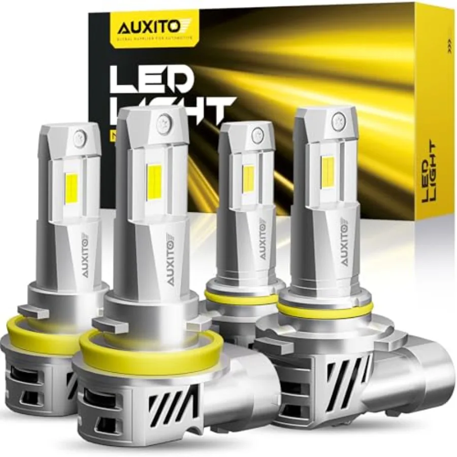 AUXITO 9005/HB3 H11/H9/H8 Fog Light 62000LM 900 Brighter H8 H9 HB3 Bulbs Combo 5 Mins Install Plug-N-Play IP68 Waterproof Pack