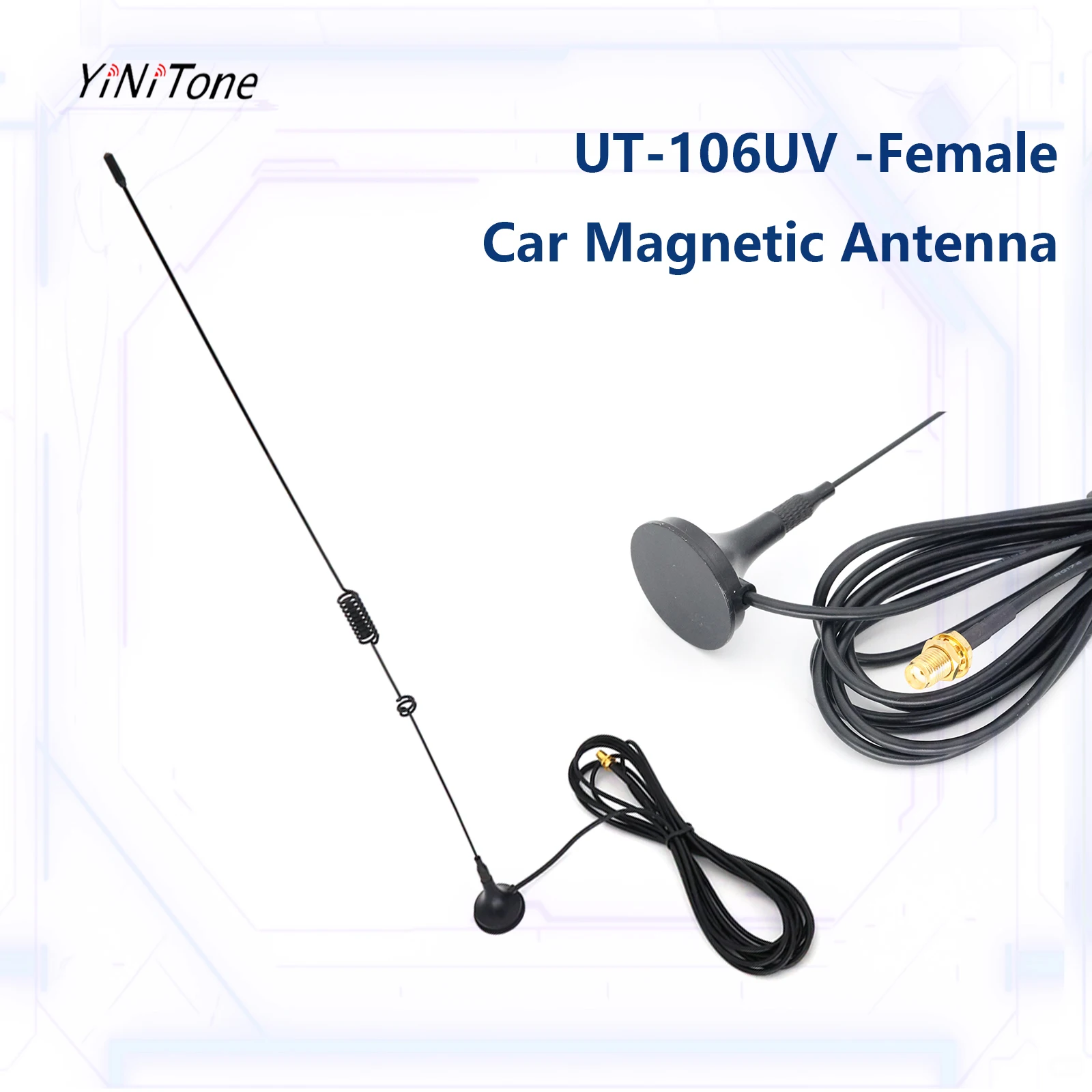 Magnetic HF Vehicle Mounted Antenna SMA-Female Stable Signal For Baofeng 888S UV-5R Kenwood TYT UT-106 Mobile Radio Car Antenna