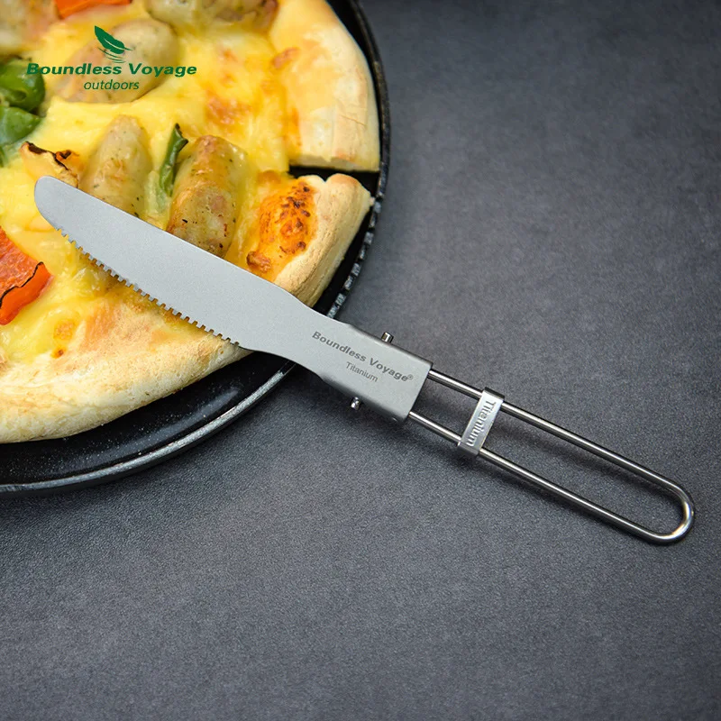 Pure Titanium Knife,Fork,Chopsticks,Spoon Tableware Combination Set, Foldable Lightweight Portable,Outdoor Camping Travel, A1380 view 3
