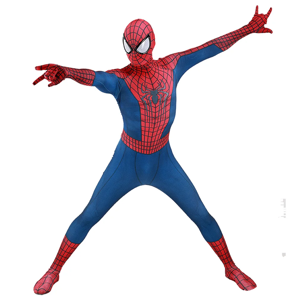 Increíble disfraz de Spiderman para adultos y niños, Spandex, Spidey, Zentai, superhéroe, Halloween