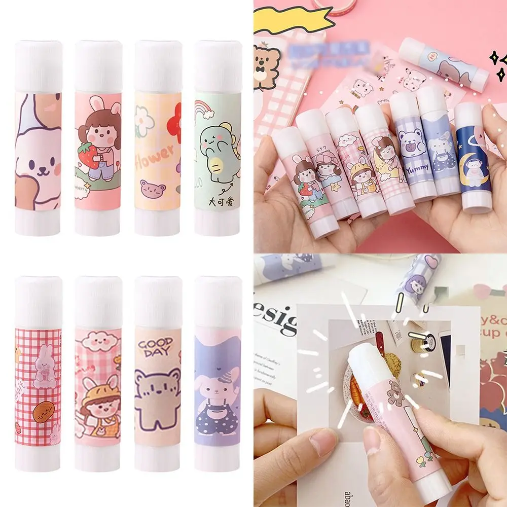 Small Solid Glue Stick Cute Cartoon PVA Adhesives Glue Stick Office Supplies 9g Solid Glue