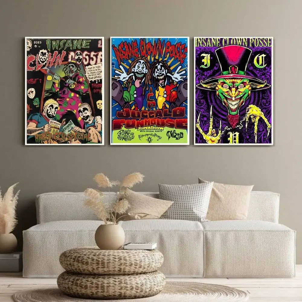 American Hip Hop Band I-Insane Clown Posse Poster High Quality Dorm Living Room Aesthetic Wall Decoration Painting Stickers Gift