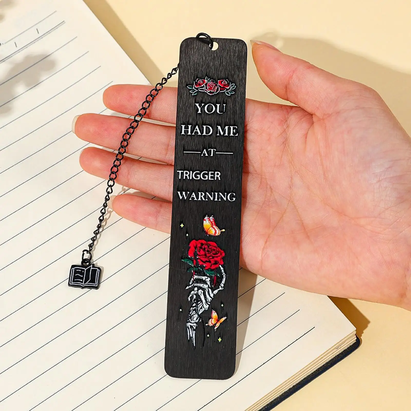 Dark Romance Bookmarks Book Page Holder Reading Accessory You Had Me At Trigger Warning Bookmark for Adults Avid Readers Club