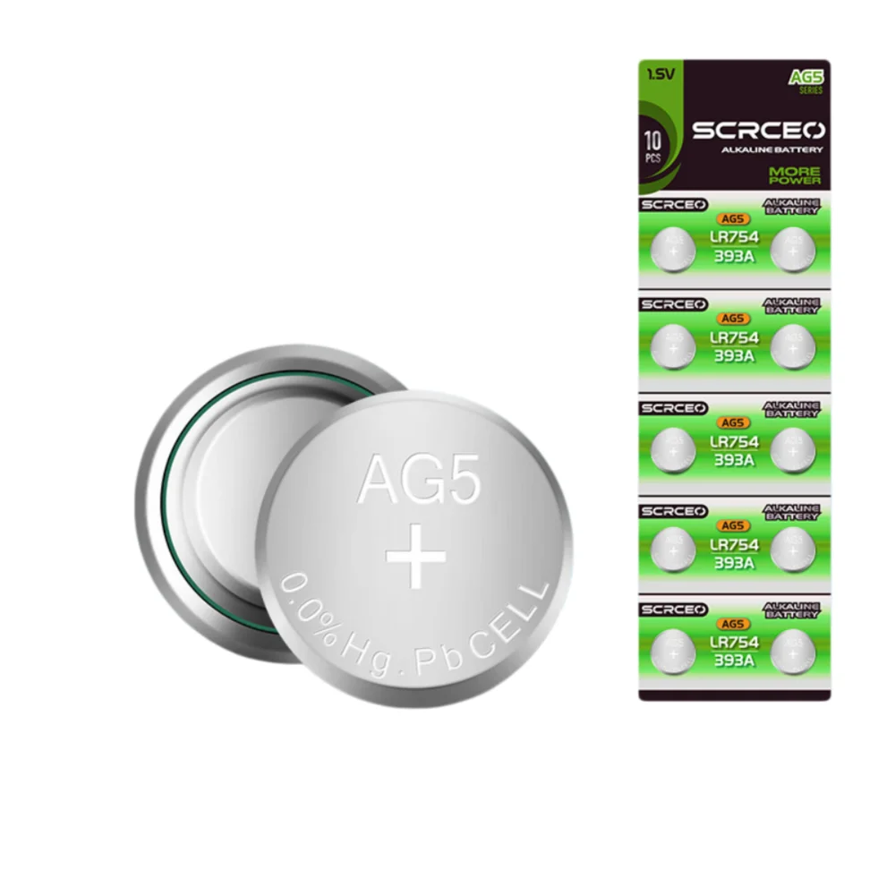10-120PCS AG5 LR754 1.5V Alkaline Button Battery Replacement for SR754 SR754SW 392A V392 Watch Small Remote Control Batteries