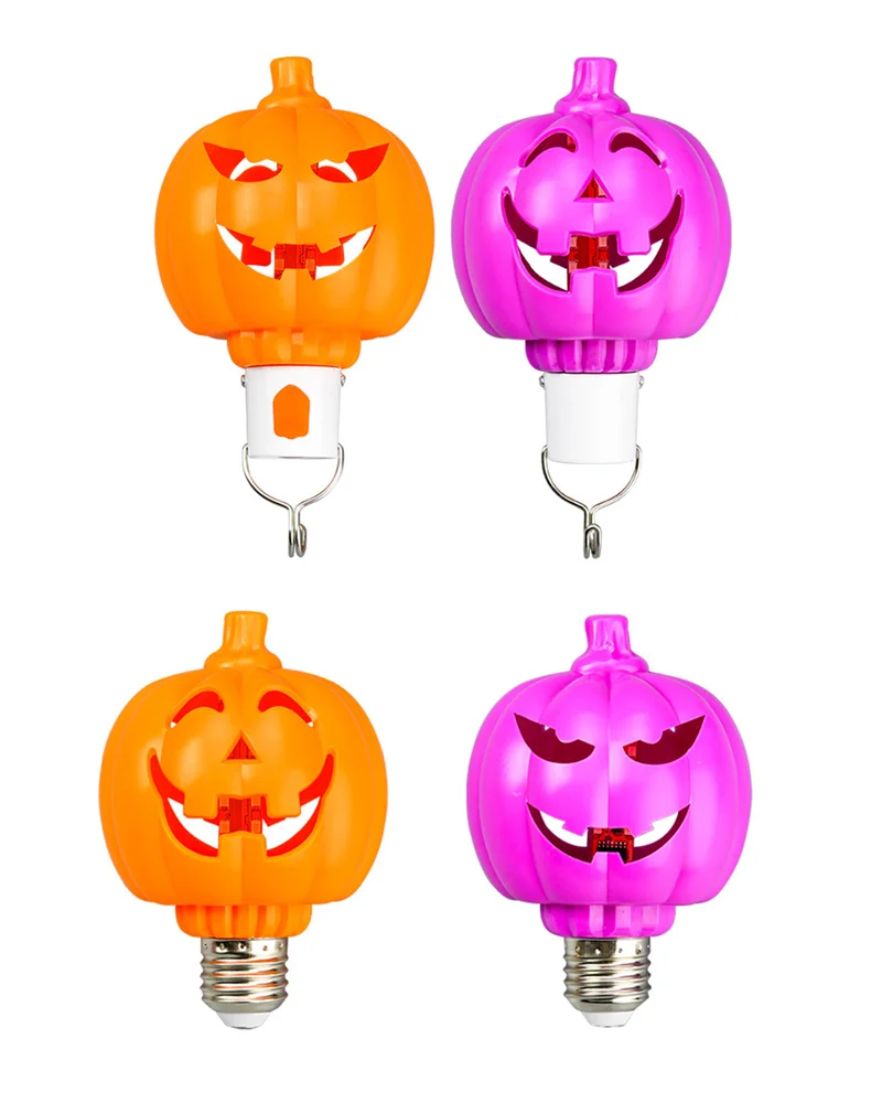 LED Pumpkin Lamp E27 85-265V Plug-in luminous Halloween supplies USB Charging Decorative Ornaments Projection Ambient Light