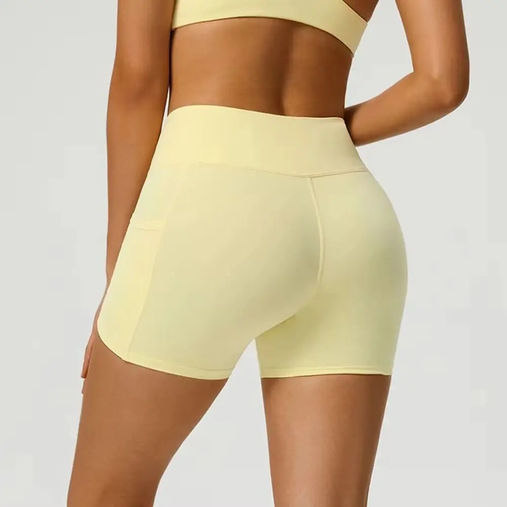 

Шорты для йоги, женские шорты для тренировок с высокой талией, шорты для фитнеса, бега, велоспорта, дышащие короткие леггинсы, женские спортивные шорты
