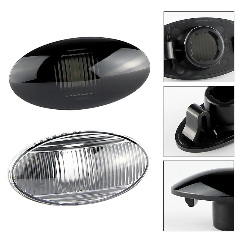 2PCS Only Shells For Opel Vauxhall Agila Mk2 Car Front Side Marker Turn Signal Lights Housing For Fiat Sedici Suzuki Accessories