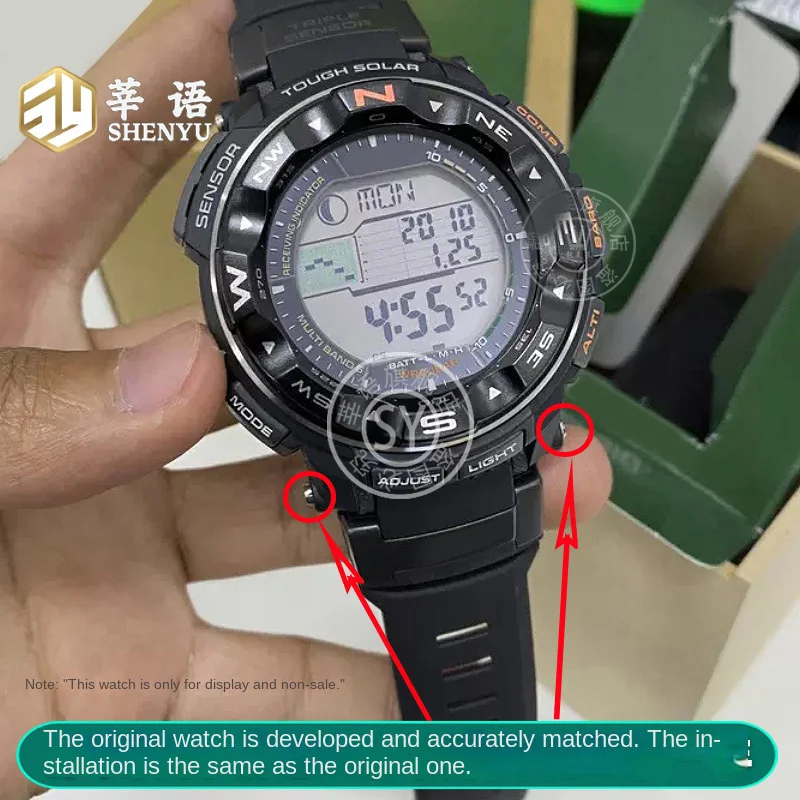 For Casio mountaineering series PRG 260/500/550 PRW 2500/3500/5100 strap connecting rod steel screw rod watch accessories