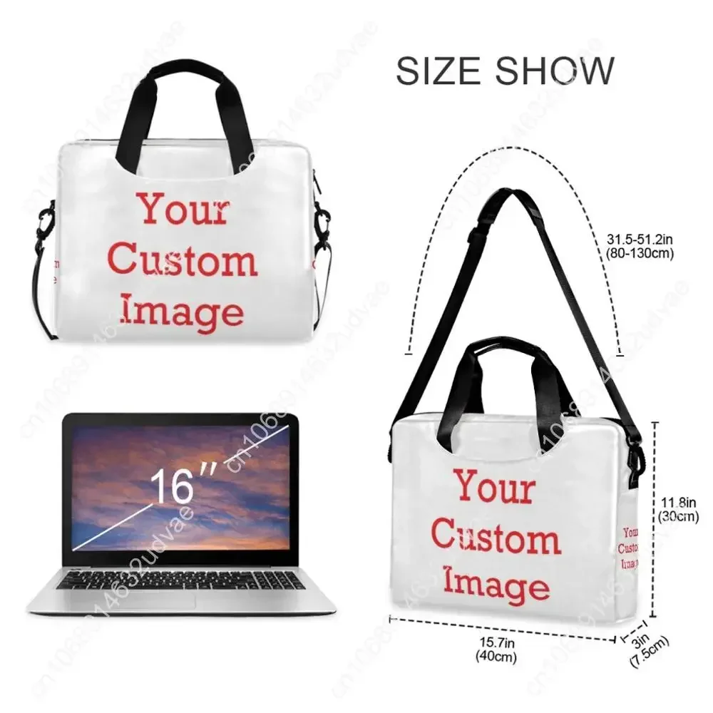 Personalized Custom Pattern Business Briefcase Men Women Bag Computer Laptop Handbag Shoulder Messenger Bags Men's Travel Bags