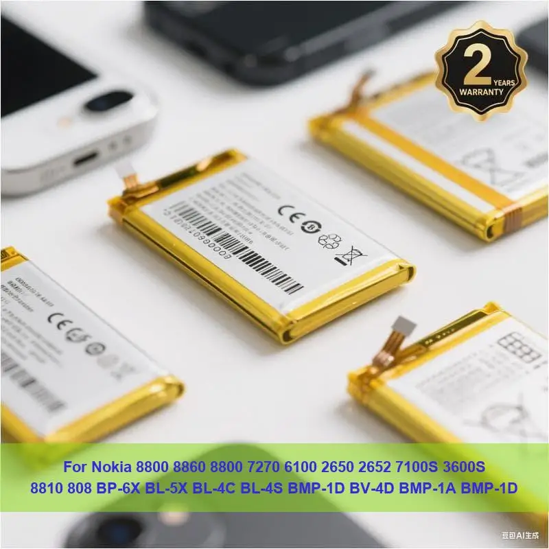 

Battery For Nokia 8800 8860 8800 7270 6100 2650 2652 7100S 3600S 8810 808 BP-6X BL-5X BL-4C BL-4S BMP-1D BV-4D BMP-1A BMP-1D