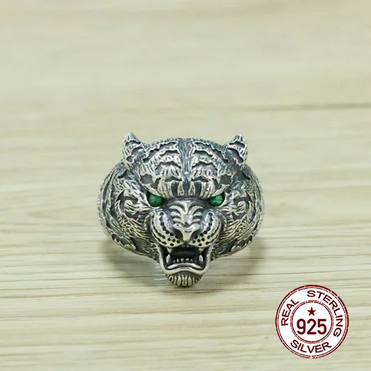 S925 sterling silver ring with Roman digital ethnic style original design, domineering punk hip-hop fashion  Gifts for Lovers