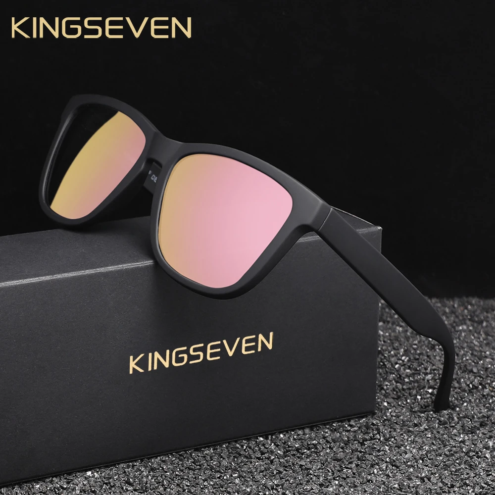 KINGSEVEN 남녀공용 편광 렌즈 선글라스, 하이 퀄리티 클래식 무광 대형 프레임 운전 안경, UV400, 새로운 패션