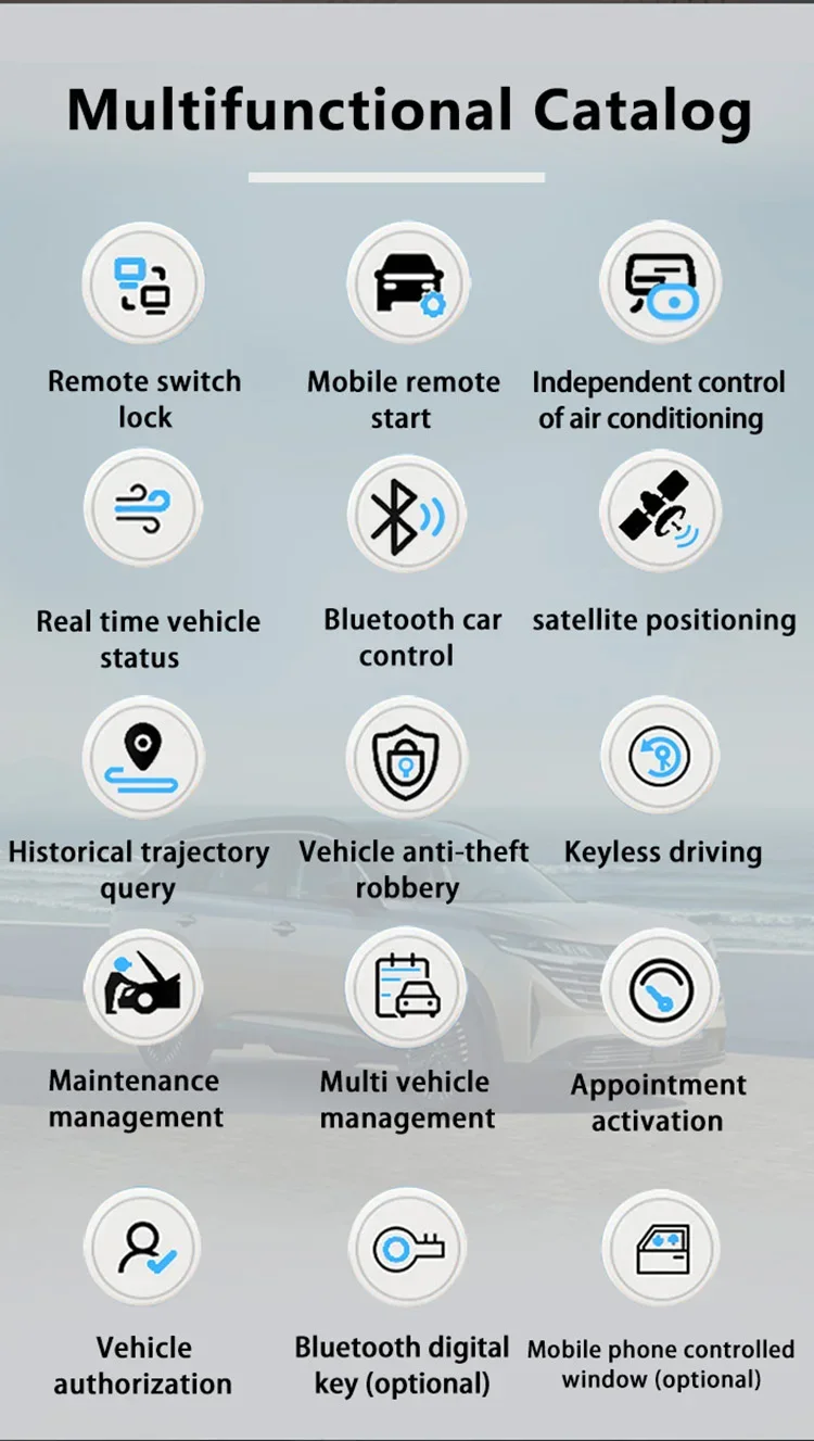 Een Klik Afstandsbediening Motor Start Stop Anti-Diefstal Keyless Entry Alarmsysteem, Geschikt Voor Auto 'S Met Smartphone Toepassingen