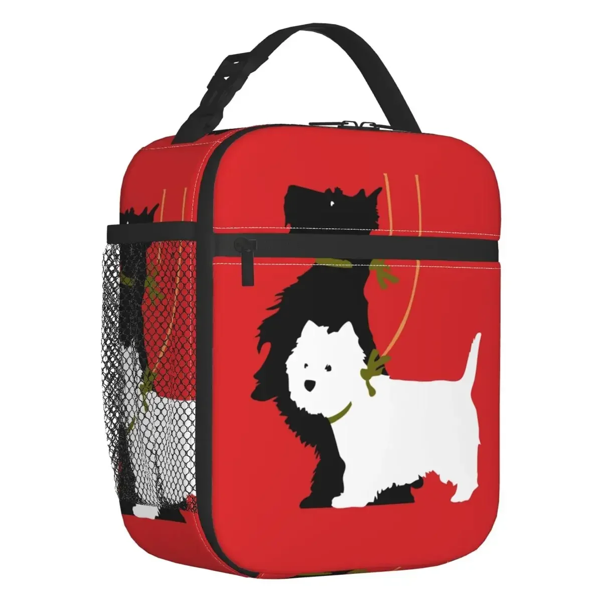 

West Highland White Terrier And Scottie Insulated Lunch Bags Scottish Terrier Dog Resuable Cooler Thermal Food Lunch Box Kids