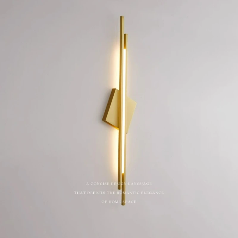 

Long wall lamp living room light luxury high-end TV background wall grille decoration bedroom bedside wall lamp