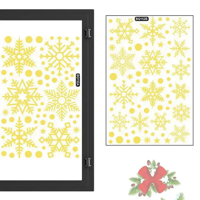 Window Clings Christmas Ornaments Window Decorations Clings Decal Window Snowflake Clings Christmas Multifunctional And Classic